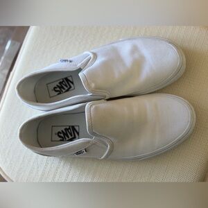 Vans Men's Classic White Slip-On Sneakers